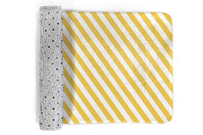 Tapis Rayures diagonales jaunes