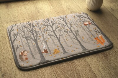 Tapis Forêt d'automne avec animaux de la forêt