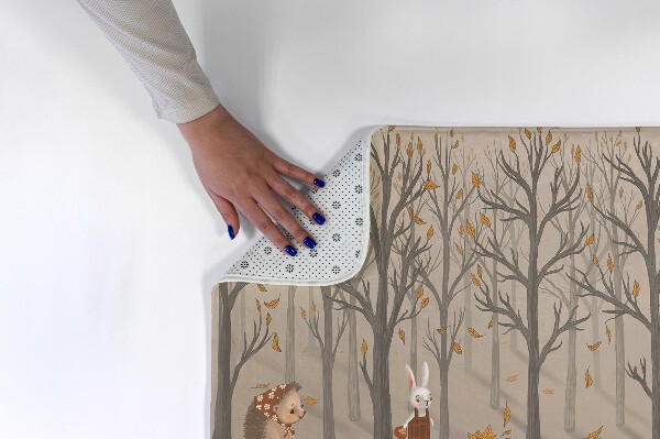 Tapis Forêt d'automne avec animaux de la forêt
