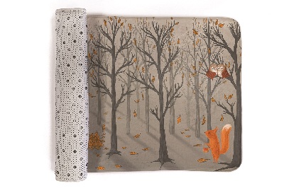 Tapis Forêt d'automne avec animaux de la forêt