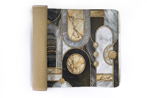 Tapis Motifs géométriques avec textures marbrées