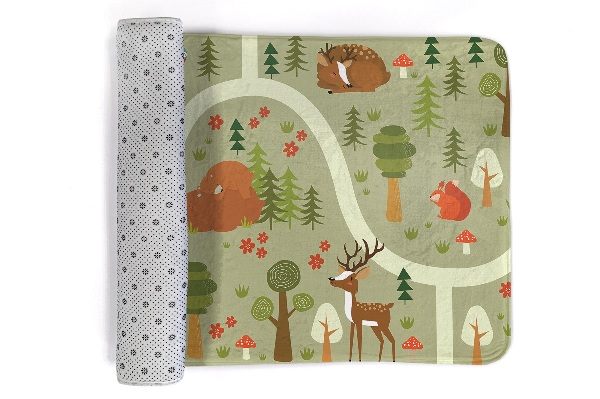Tapis Forêt avec animaux sauvages et arbres