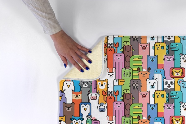 Tapis Animaux de dessins animés colorés