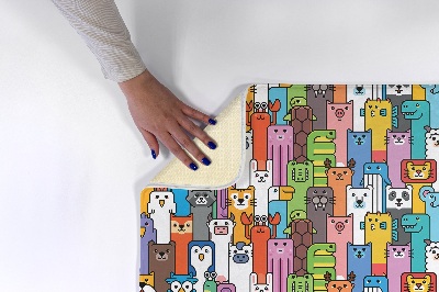 Tapis Animaux de dessins animés colorés