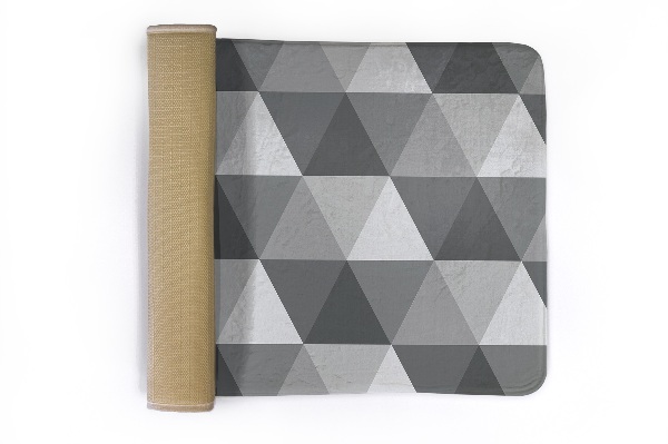 Tapis Motif géométrique gris avec triangles