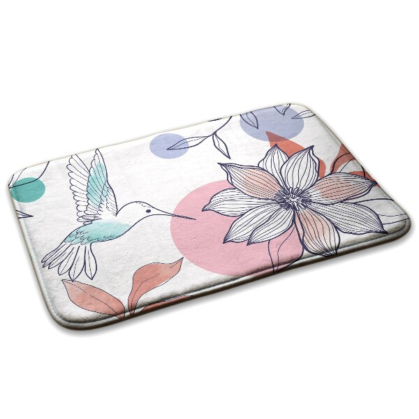 Tapis Colibri et fleur