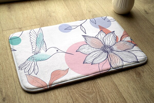 Tapis Colibri et fleur