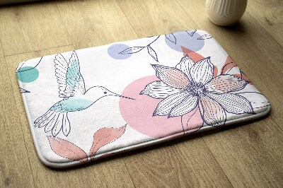 Tapis Colibri et fleur