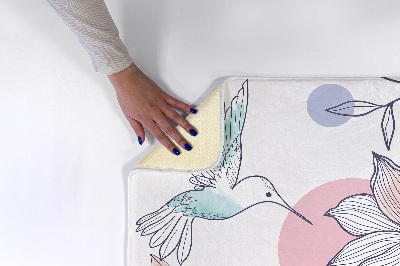 Tapis Colibri et fleur