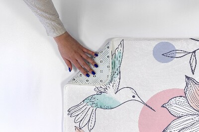 Tapis Colibri et fleur