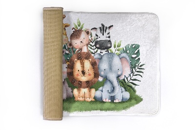 Tapis Animaux de la jungle sur l'herbe