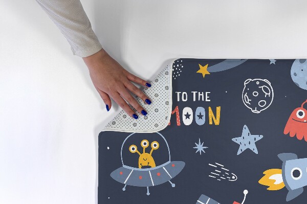 Tapis Motif spatial avec des fusées et un astronaute