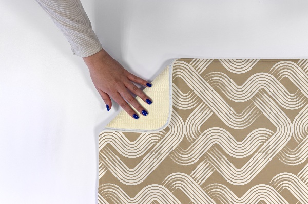Tapis Motif géométrique avec lignes ondulées
