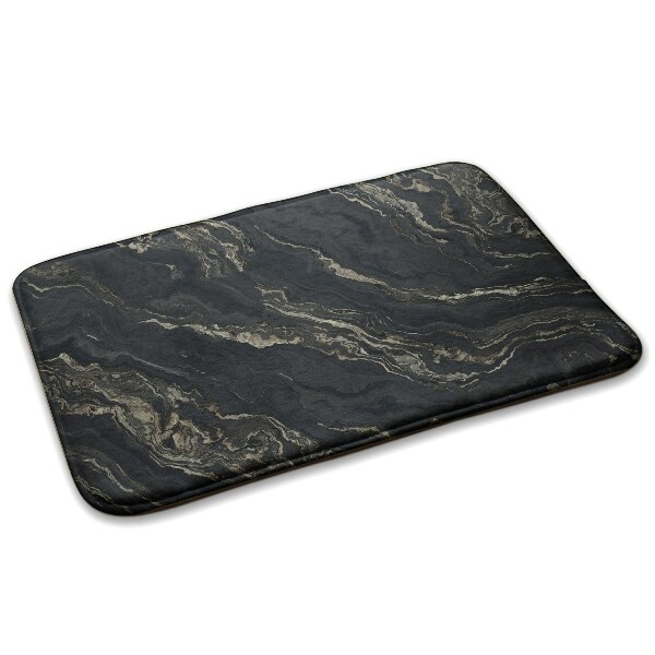 Tapis Motif de marbre noir et gris