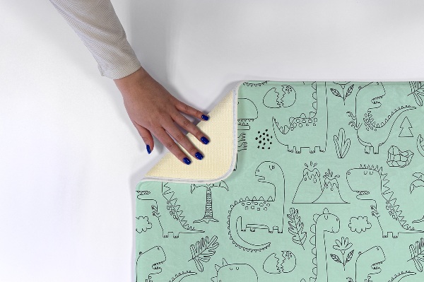 Tapis Dinosaure et motif végétal