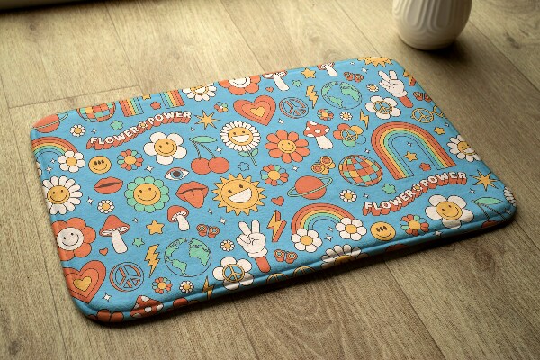 Tapis Fleurs et symboles