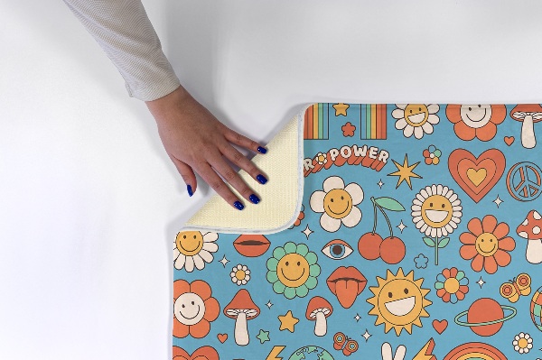 Tapis Fleurs et symboles