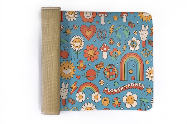 Tapis Fleurs et symboles