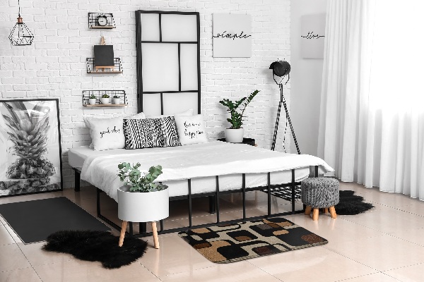 Tapis Carrés et rectangles géométriques