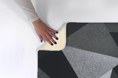 Tapis Triangles géométriques noirs et gris