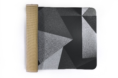 Tapis Triangles géométriques noirs et gris