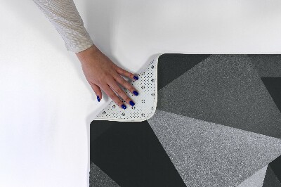 Tapis Triangles géométriques noirs et gris