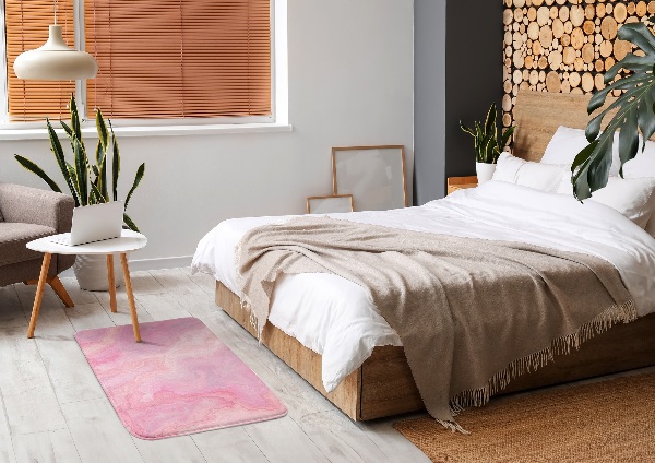 Tapis Vagues abstraites roses ou marbre