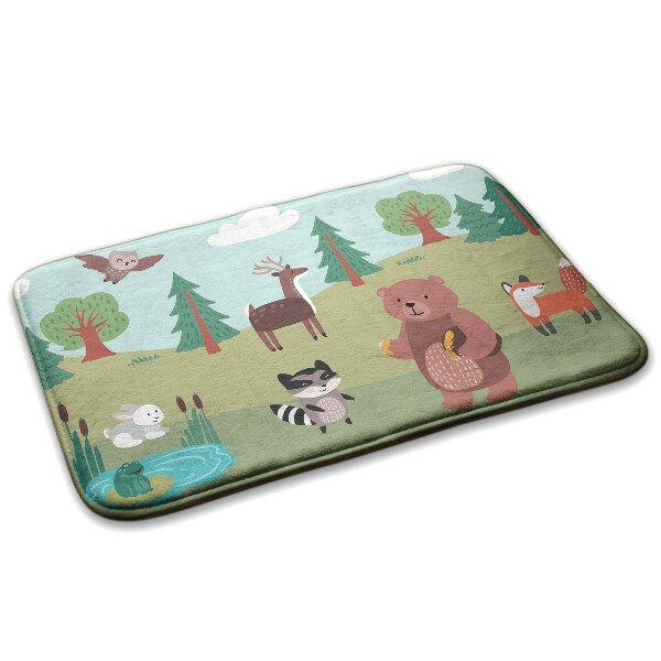 Tapis Animaux de la forêt et arbres