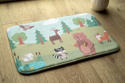 Tapis Animaux de la forêt et arbres