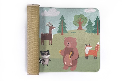 Tapis Animaux de la forêt et arbres