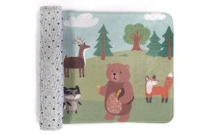 Tapis Animaux de la forêt et arbres