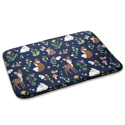 Tapis Animaux et plantes de la forêt