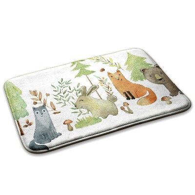 Tapis Animaux et arbres de la forêt