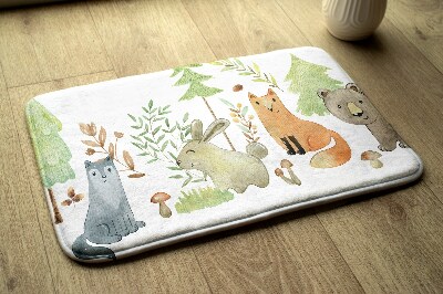 Tapis Animaux et arbres de la forêt