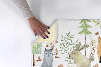 Tapis Animaux et arbres de la forêt