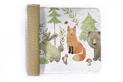 Tapis Animaux et arbres de la forêt