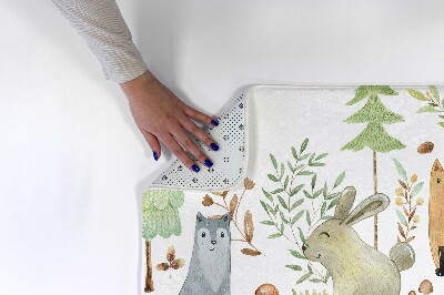 Tapis Animaux et arbres de la forêt