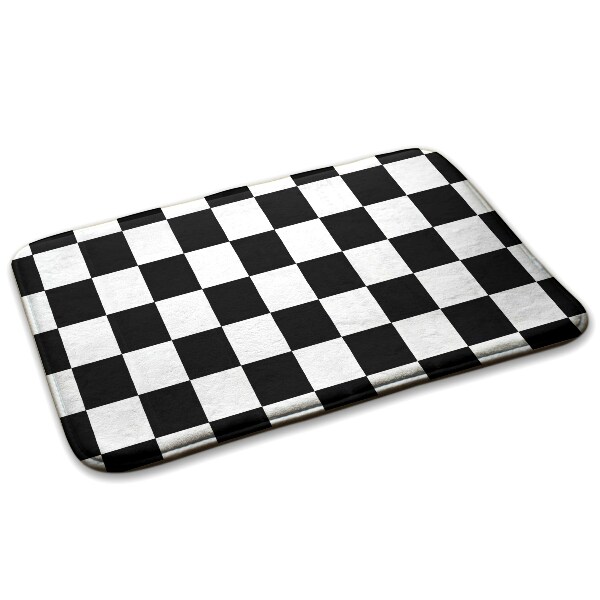 Tapis Motif en damier noir et blanc