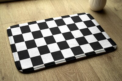 Tapis Motif en damier noir et blanc