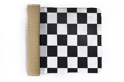 Tapis Motif en damier noir et blanc