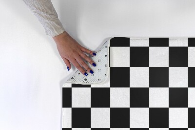 Tapis Motif en damier noir et blanc