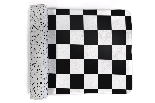 Tapis Motif en damier noir et blanc