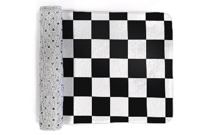 Tapis Motif en damier noir et blanc