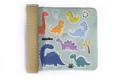 Tapis Dinosaures colorés