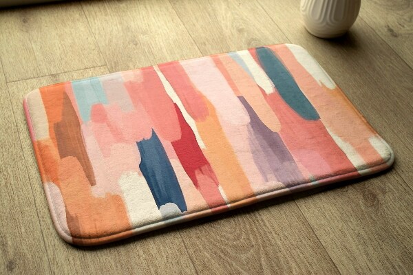 Tapis Coups de pinceau abstraits colorés