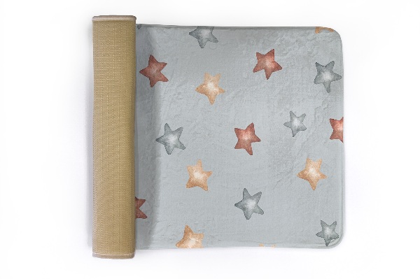 Tapis Étoiles sur fond gris