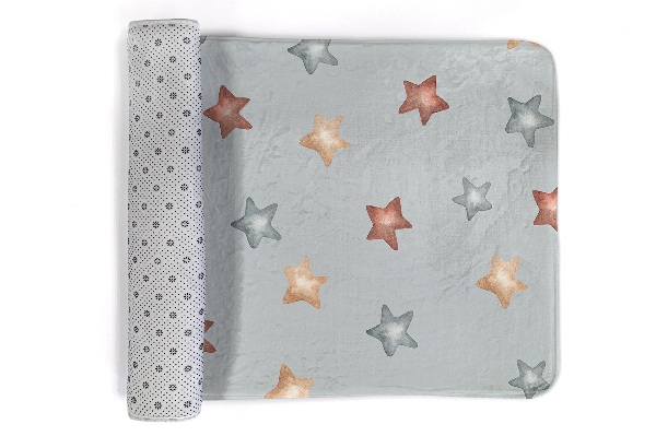 Tapis Étoiles sur fond gris