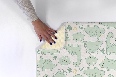 Tapis Dinosaures et feuilles