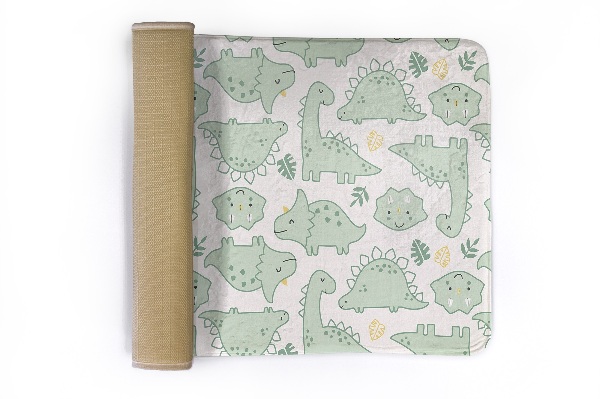 Tapis Dinosaures et feuilles