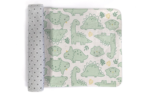 Tapis Dinosaures et feuilles
